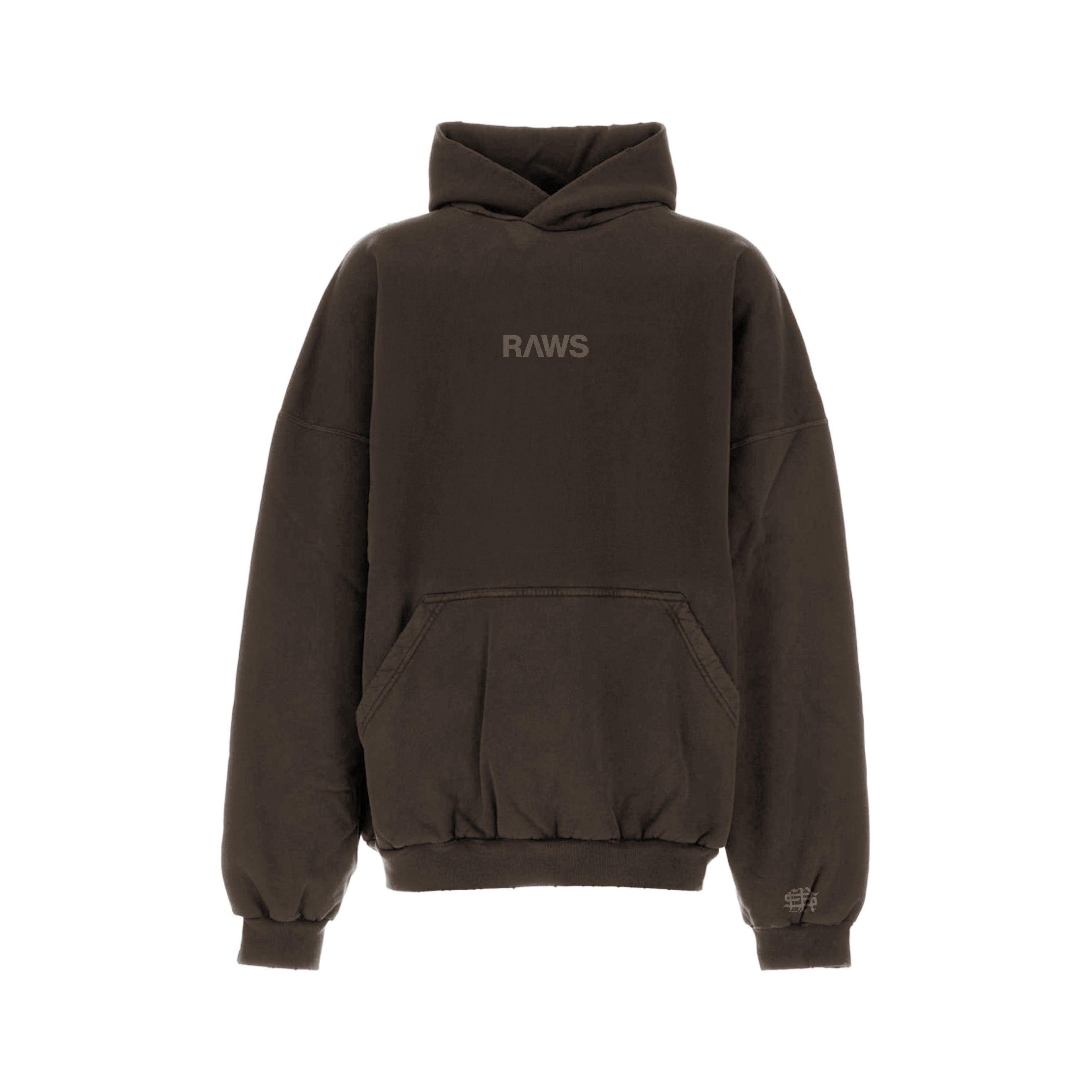 RAWS ESSENTIALS+ HOODIE : BROWN