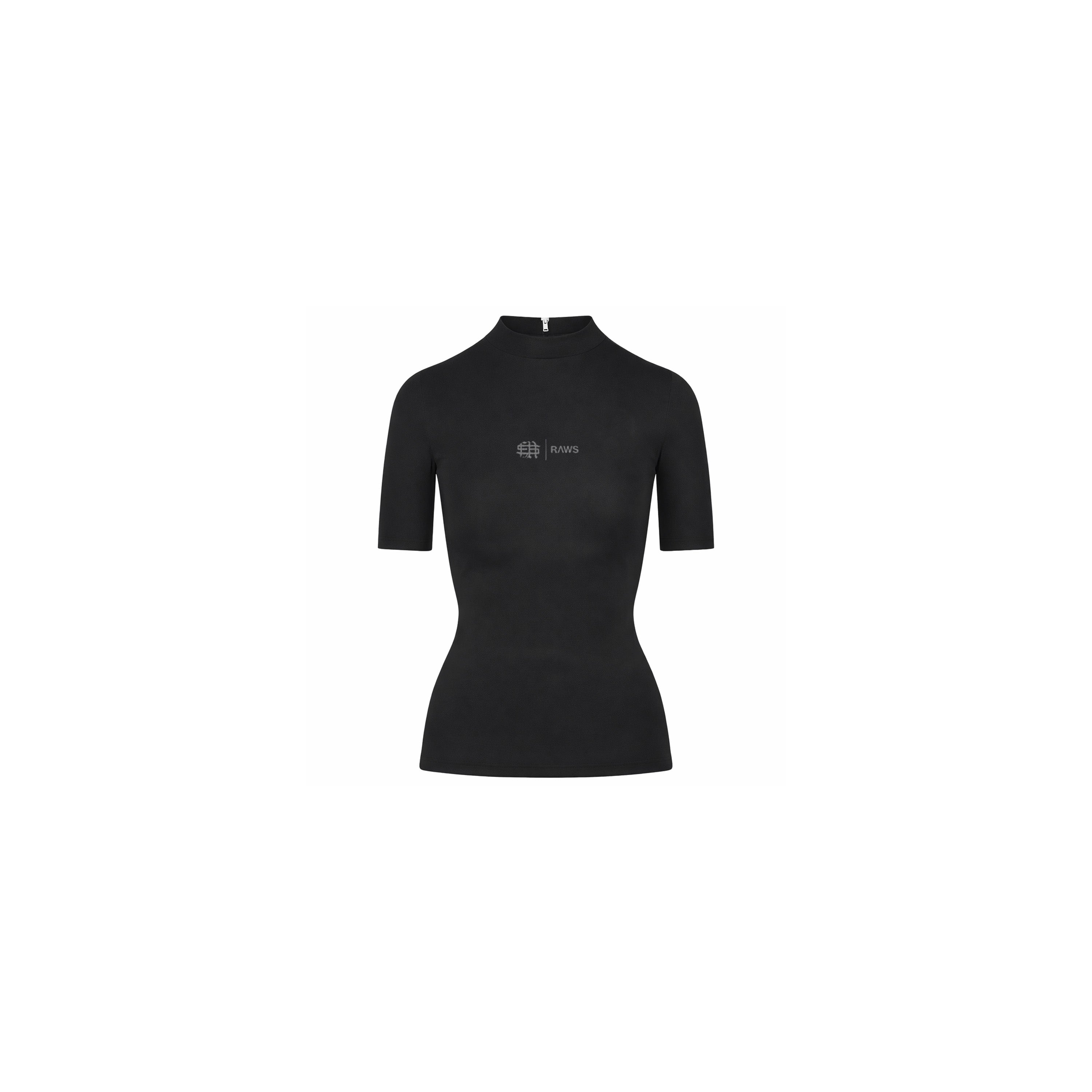 RAWS Womens Short Sleeve T-Shirt : Black