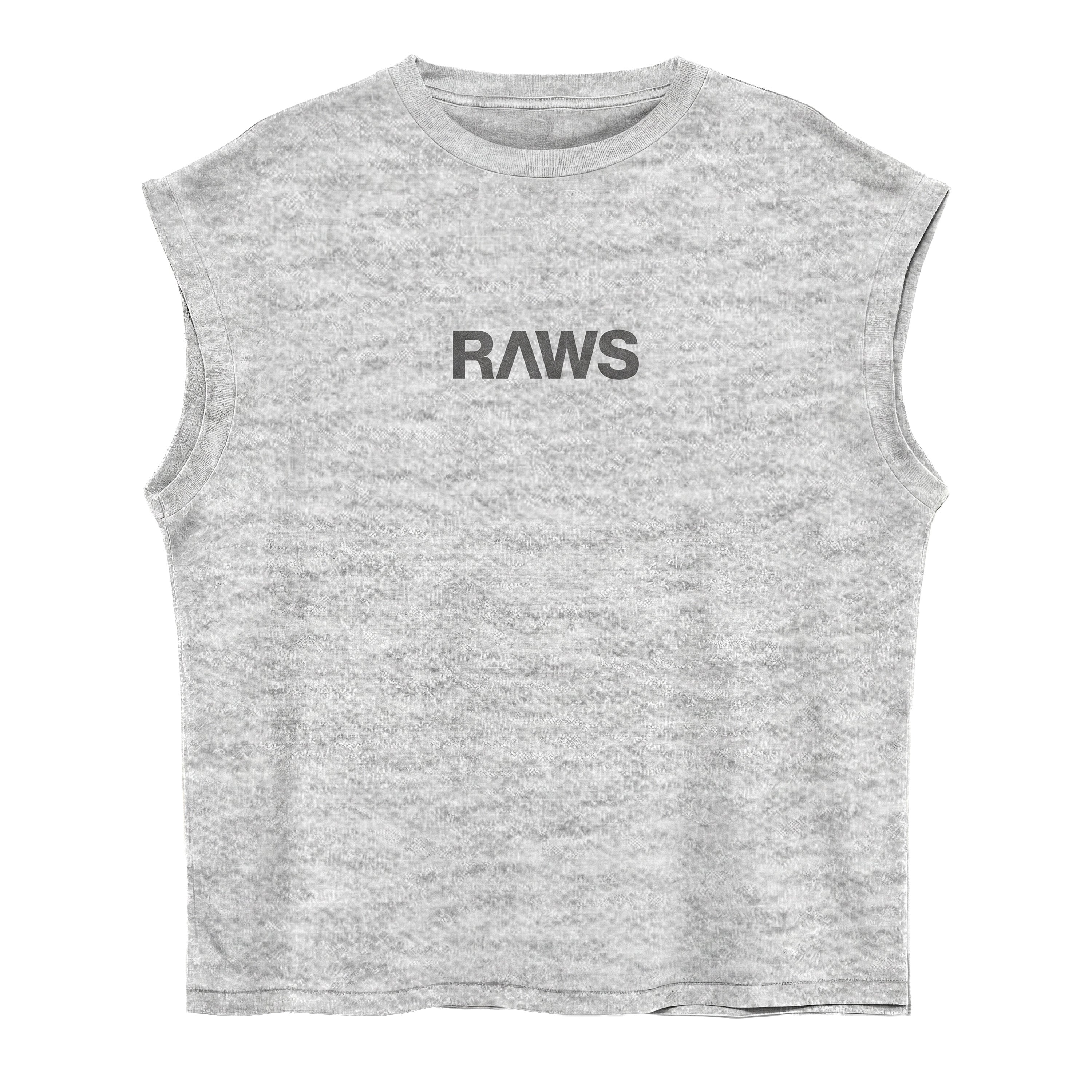 RAWS ESSENTIALS+ SLEEVELESS T-SHIRT : GREY