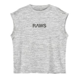 RAWS ESSENTIALS+ SLEEVELESS T-SHIRT : GREY