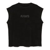 RAWS ESSENTIALS+ SLEEVELESS T-SHIRT : BLACK