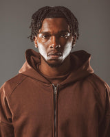 RAWS Heavyweight Zip Hood : Brown