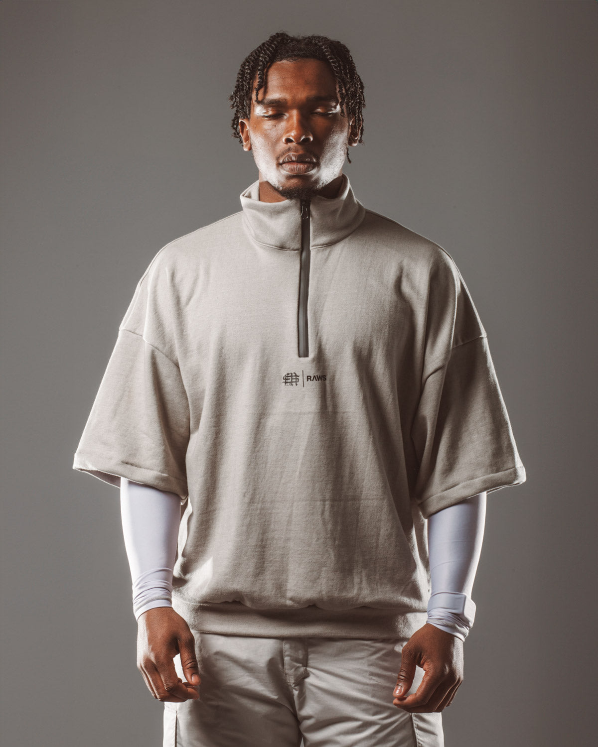 RAWS Terrain 1/4 Zip Tee : Silver