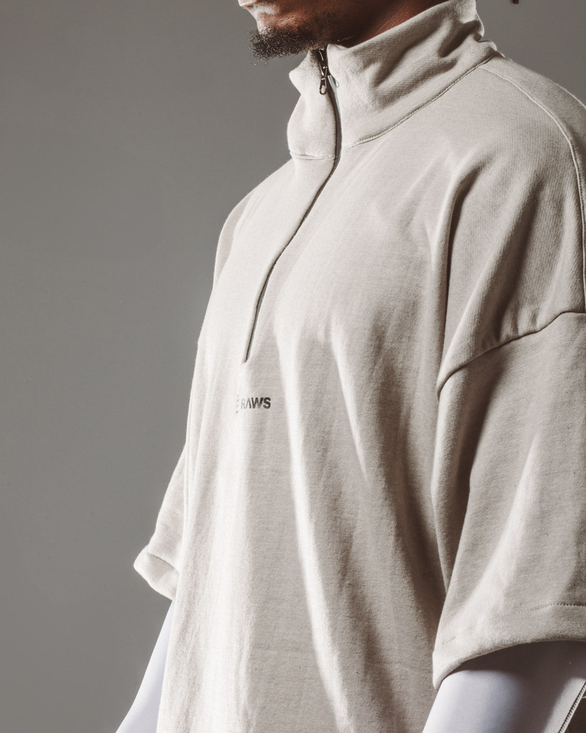 RAWS Terrain 1/4 Zip Tee : Silver