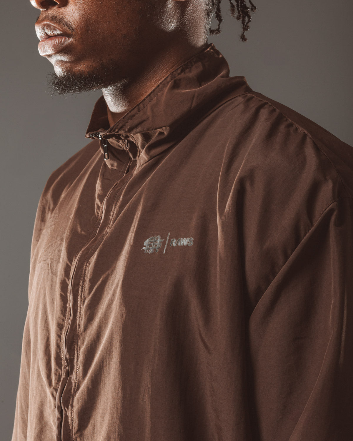 RAWS Warm Up Track Jacket : Brown