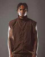 RAWS Warm Up Track Vest : Brown