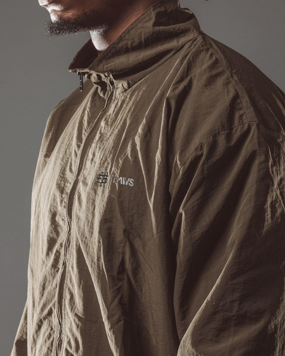 RAWS Warm Up Track Jacket : Khaki Green