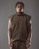 RAWS Warm Up Track Vest : Khaki Green