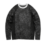RAWS RUNNING WARM UP CAMO LONG SLEEVE T-SHIRT : BLACK