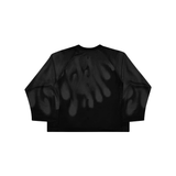RAWS RUNNING WARM UP LONG SLEEVE T-SHIRT : BLACK / BLACK