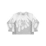 RAWS RUNNING WARM UP LONG SLEEVE T-SHIRT : WHITE / GREY