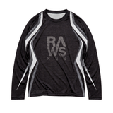 RAWS RUNNING RACER LONG SLEEVE T-SHIRT : BLACK / GREY