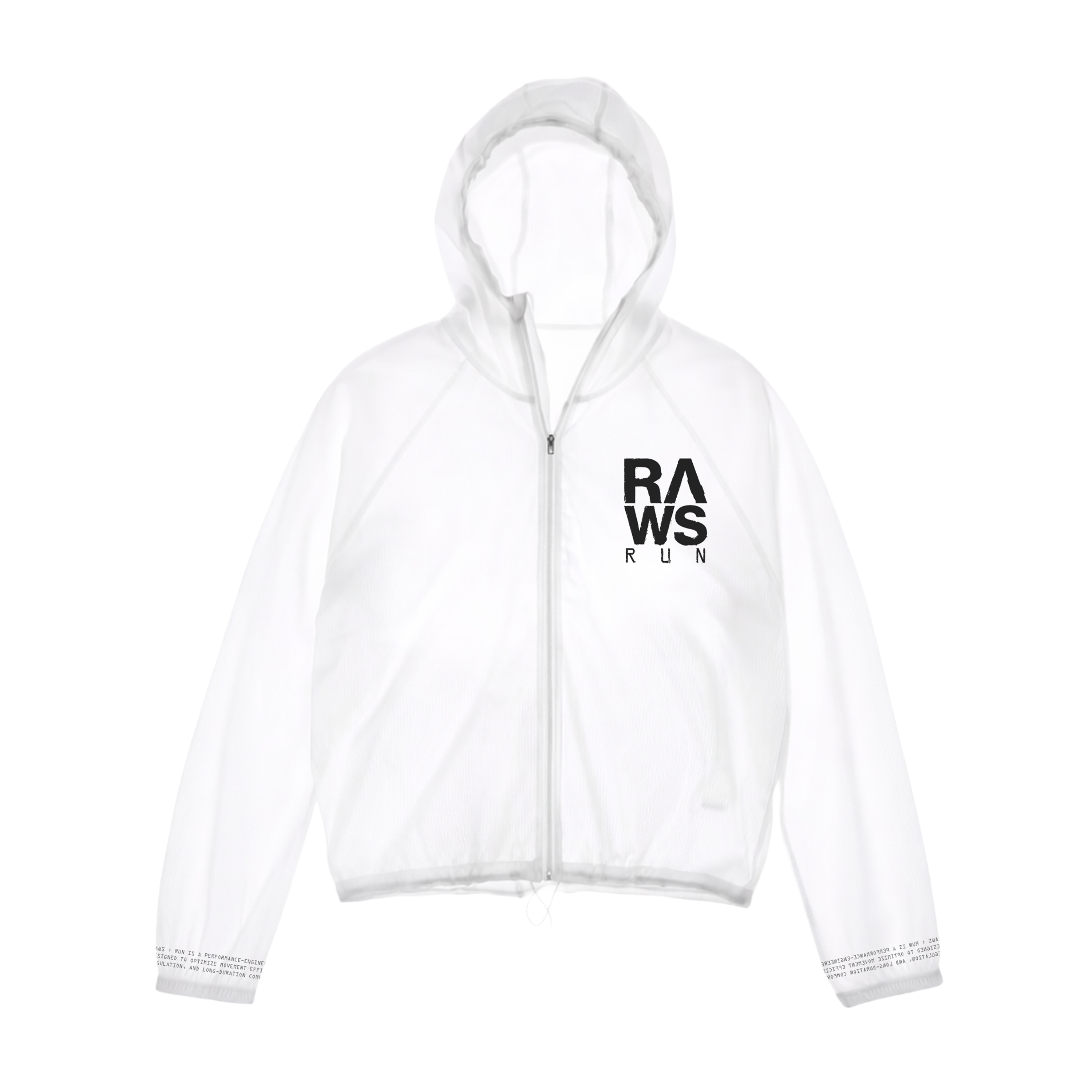RAWS RUNNING WINDBREAKER JACKET  : WHITE