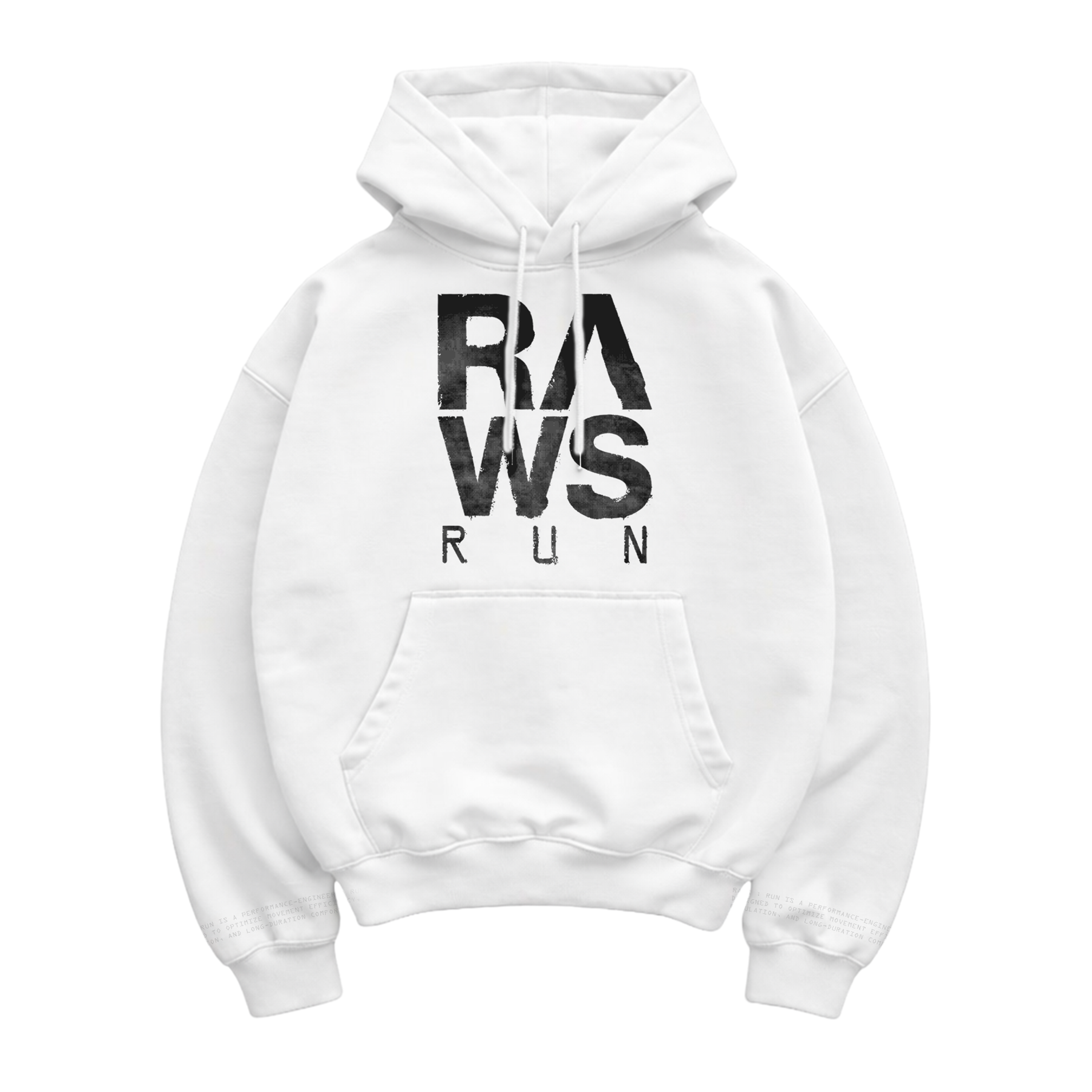 RAWS RUNNING WARM UP HOODIE  : WHITE / BLACK