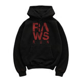 RAWS RUNNING WARM UP HOODIE  : BLACK / RED