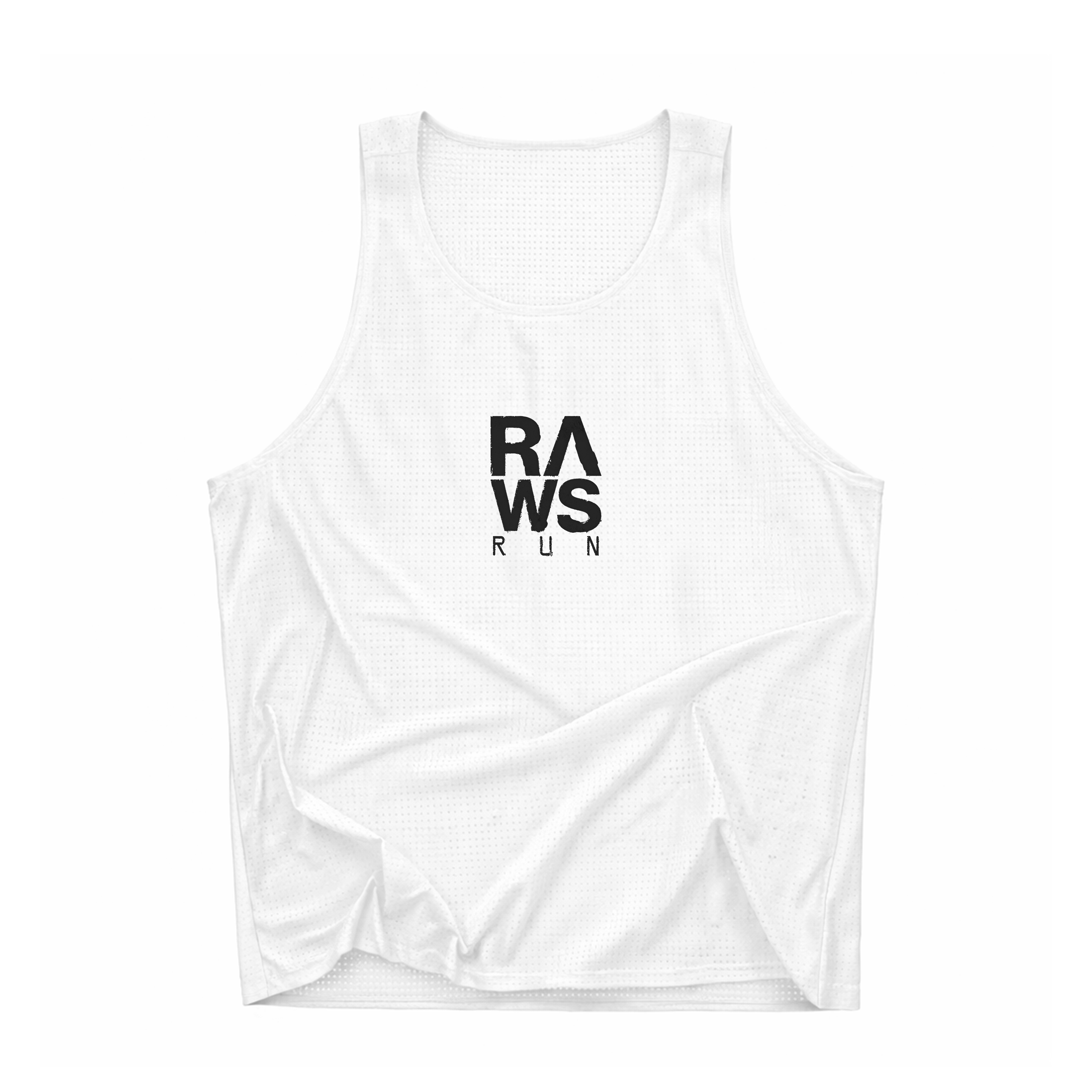 RAWS MESH RUNNING VEST : WHITE / BLACK