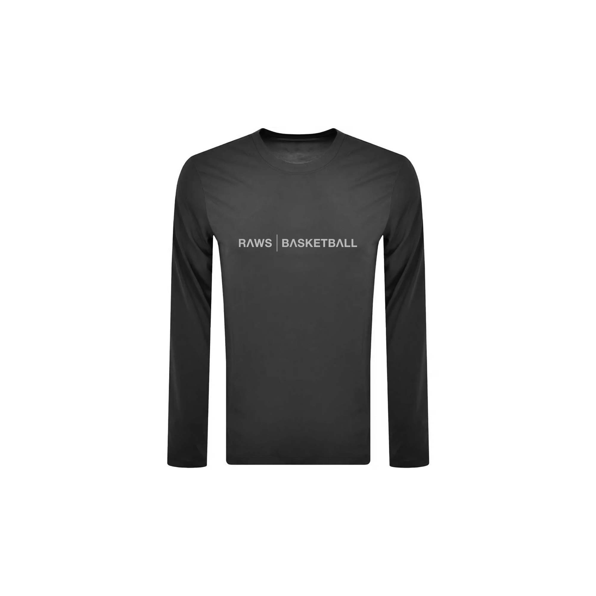 RAWS Men's Basketball Shooting Long Sleeve T-Shirt - Black