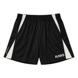 RAWS FUTBOL SOCCER SHORTS : BLACK