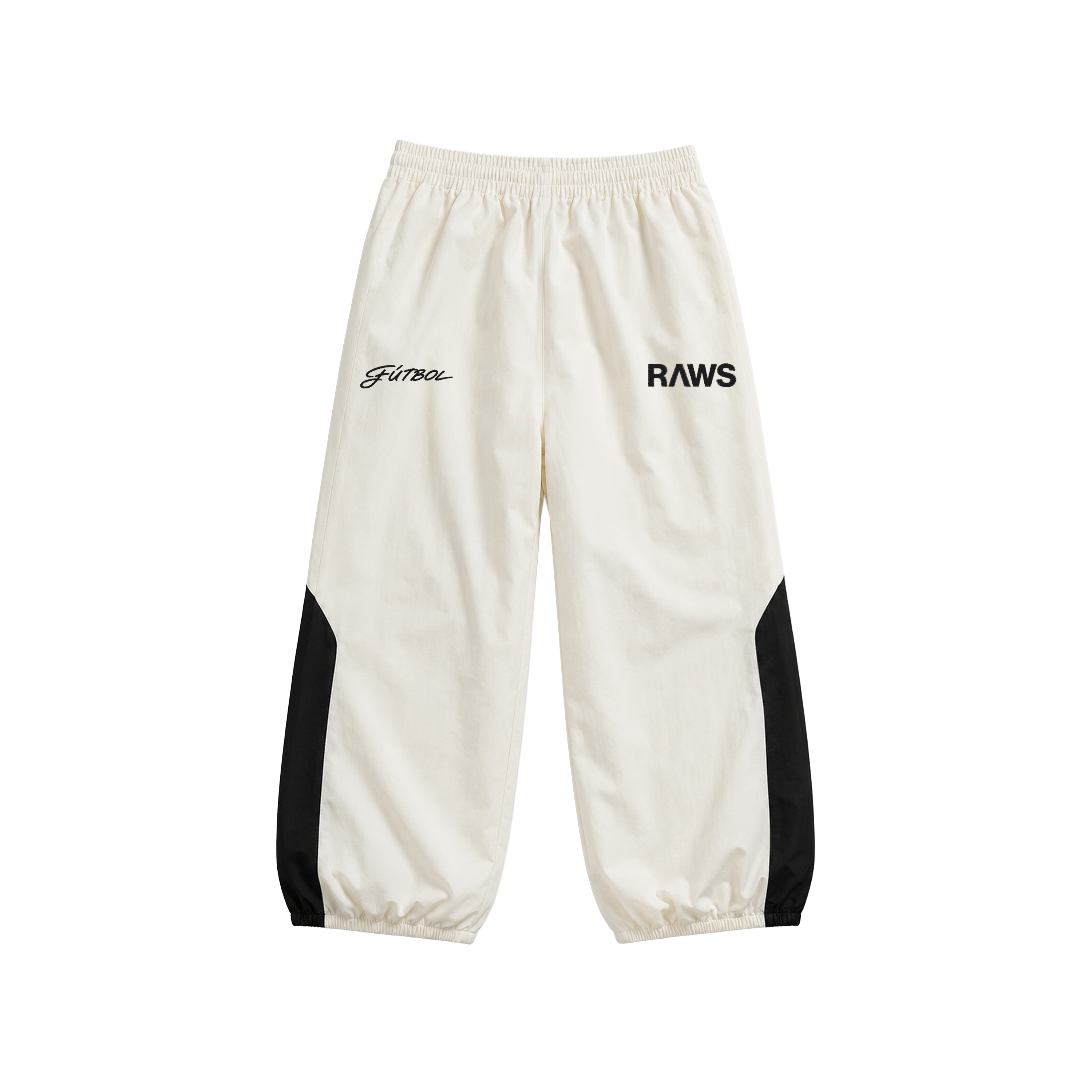 RAWS FUTBOL NYLON TRACKSUIT PANTS : CREAM