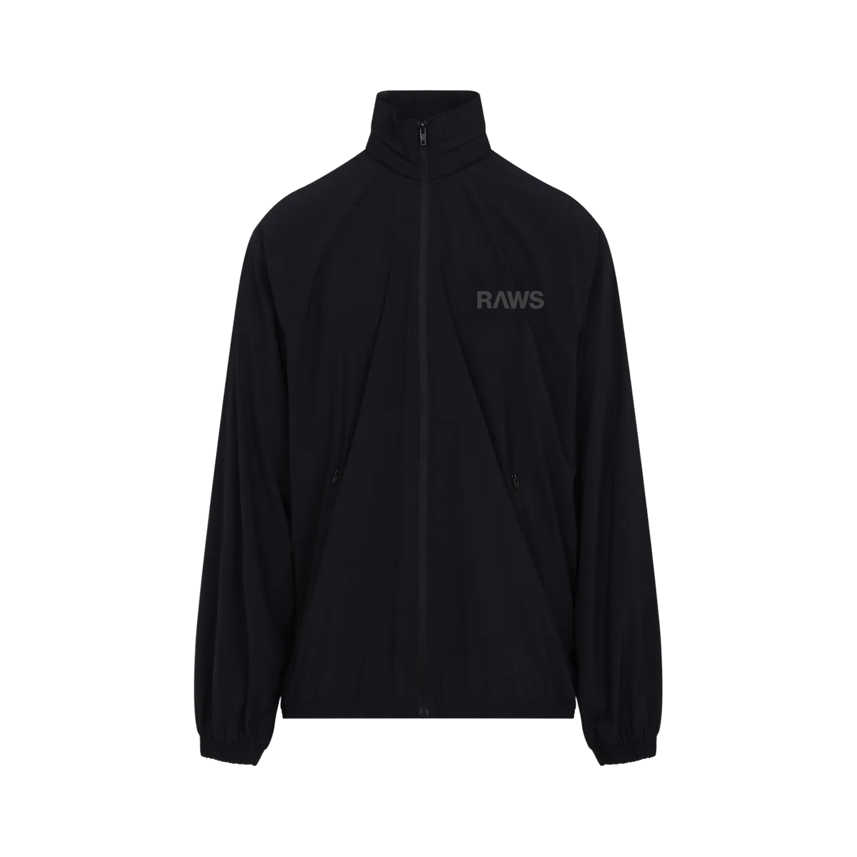 RAWS ESSENTIALS+ NYLON TRACK JACKET : BLACK
