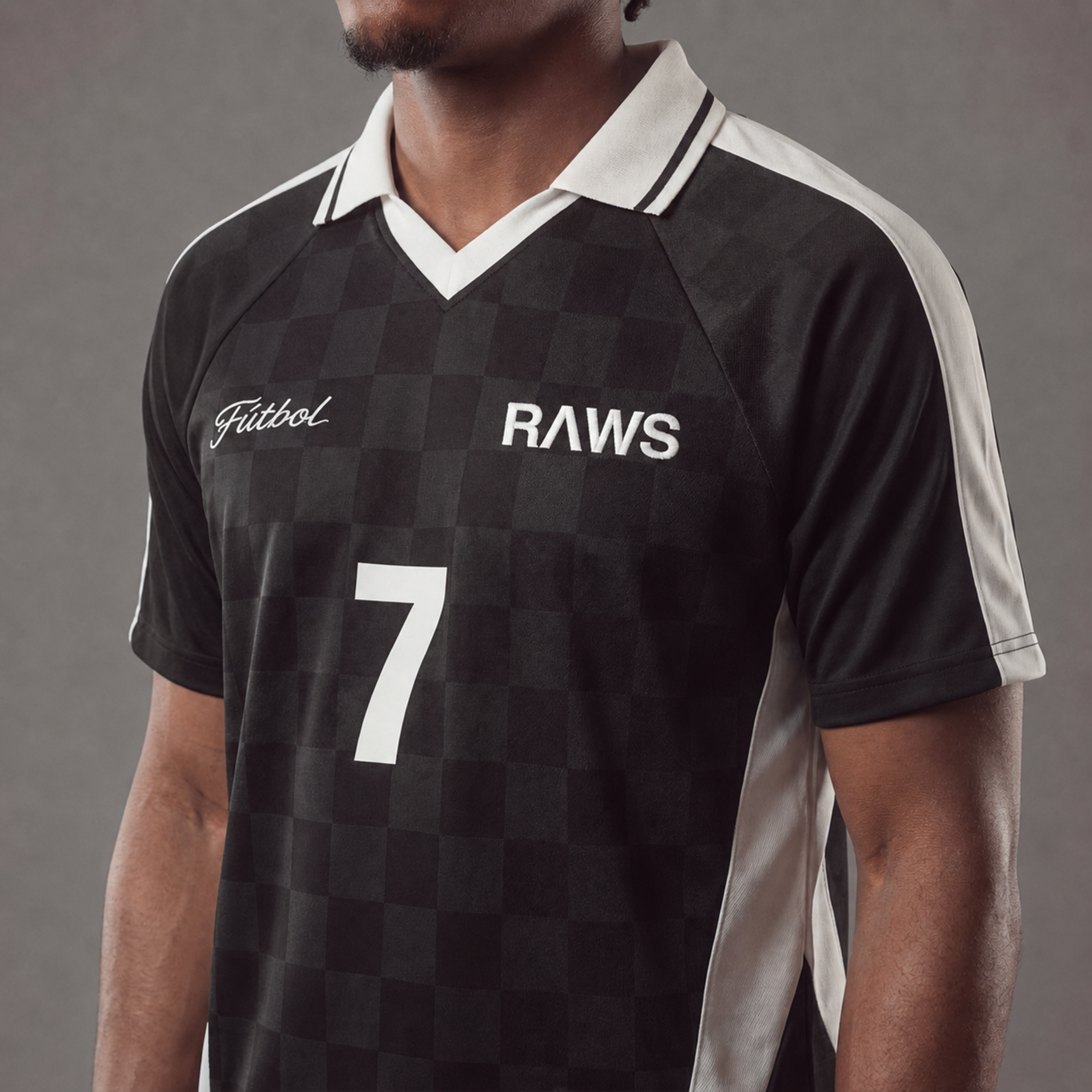 RAWS FUTBOL SOCCER JERSEY : BLACK