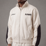 RAWS FUTBOL NYLON TRACKSUIT JACKET : CREAM