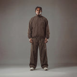 RAWS ESSENTIALS+ NYLON TRACKSUIT JACKET : BROWN