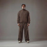 RAWS ESSENTIALS+ NYLON TRACKSUIT JACKET : BROWN