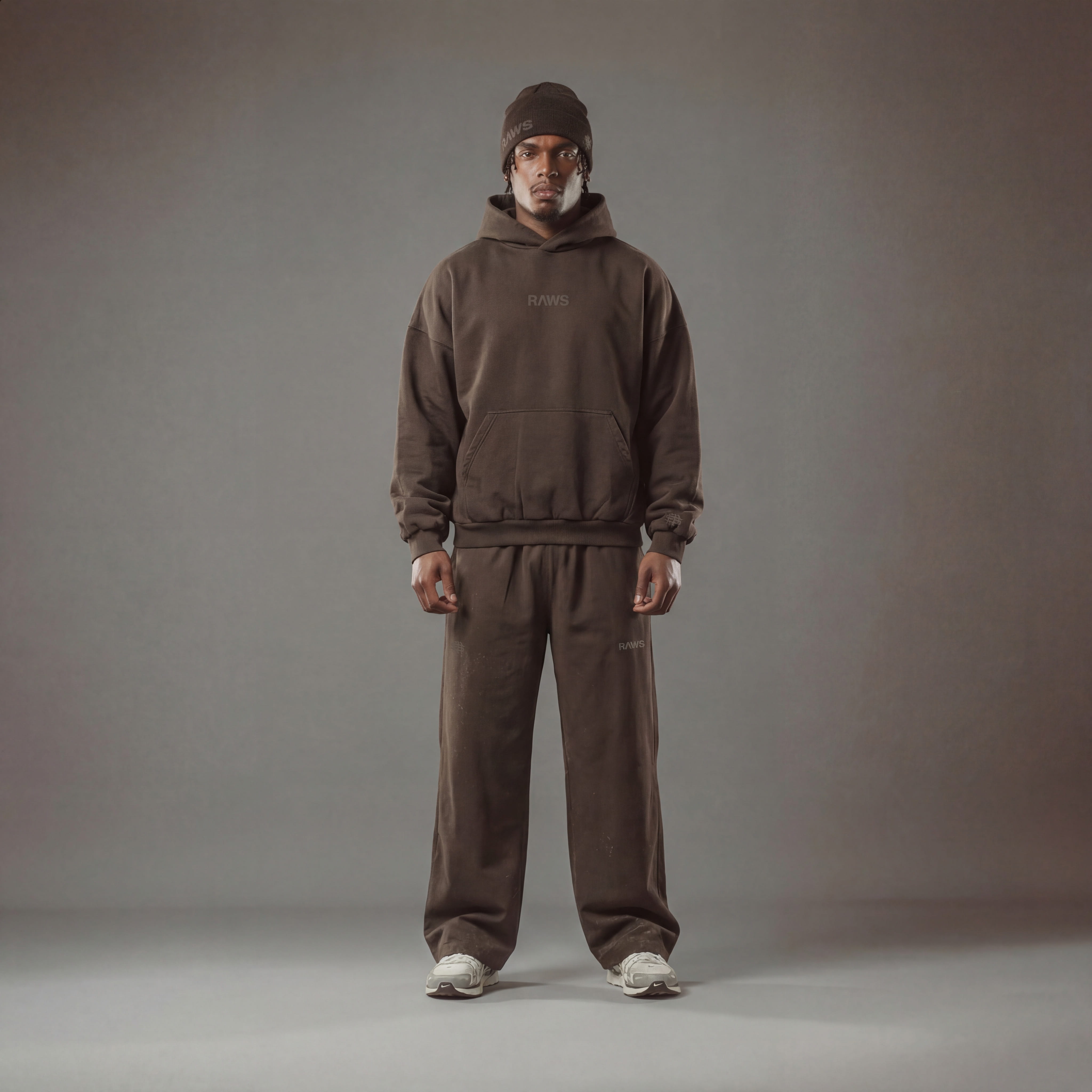 RAWS ESSENTIALS+ BEANIE : BROWN