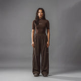 RAWS Womens Short Sleeve T-Shirt : Brown