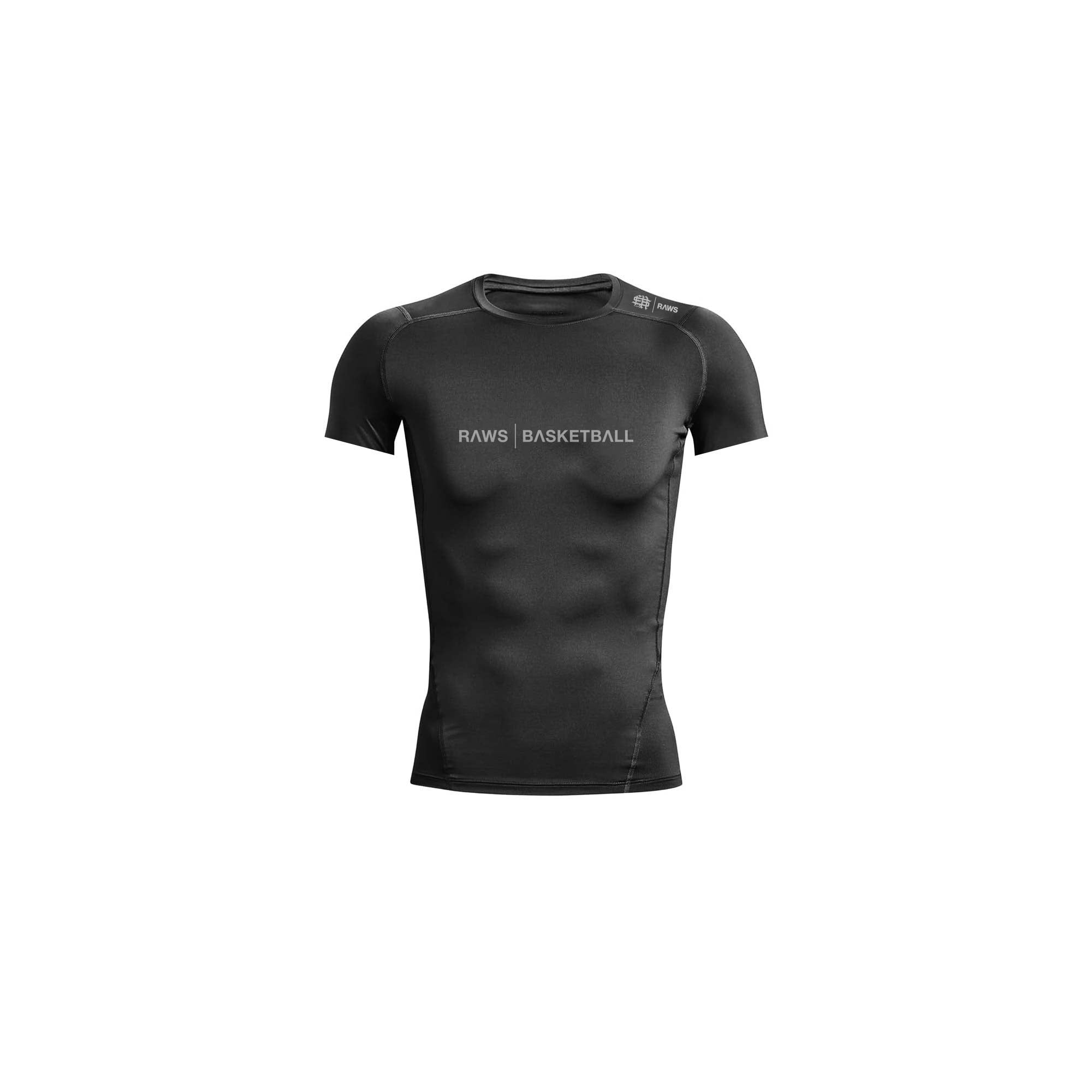 RAWS Men's Basketball Compression T-Shirt - Black