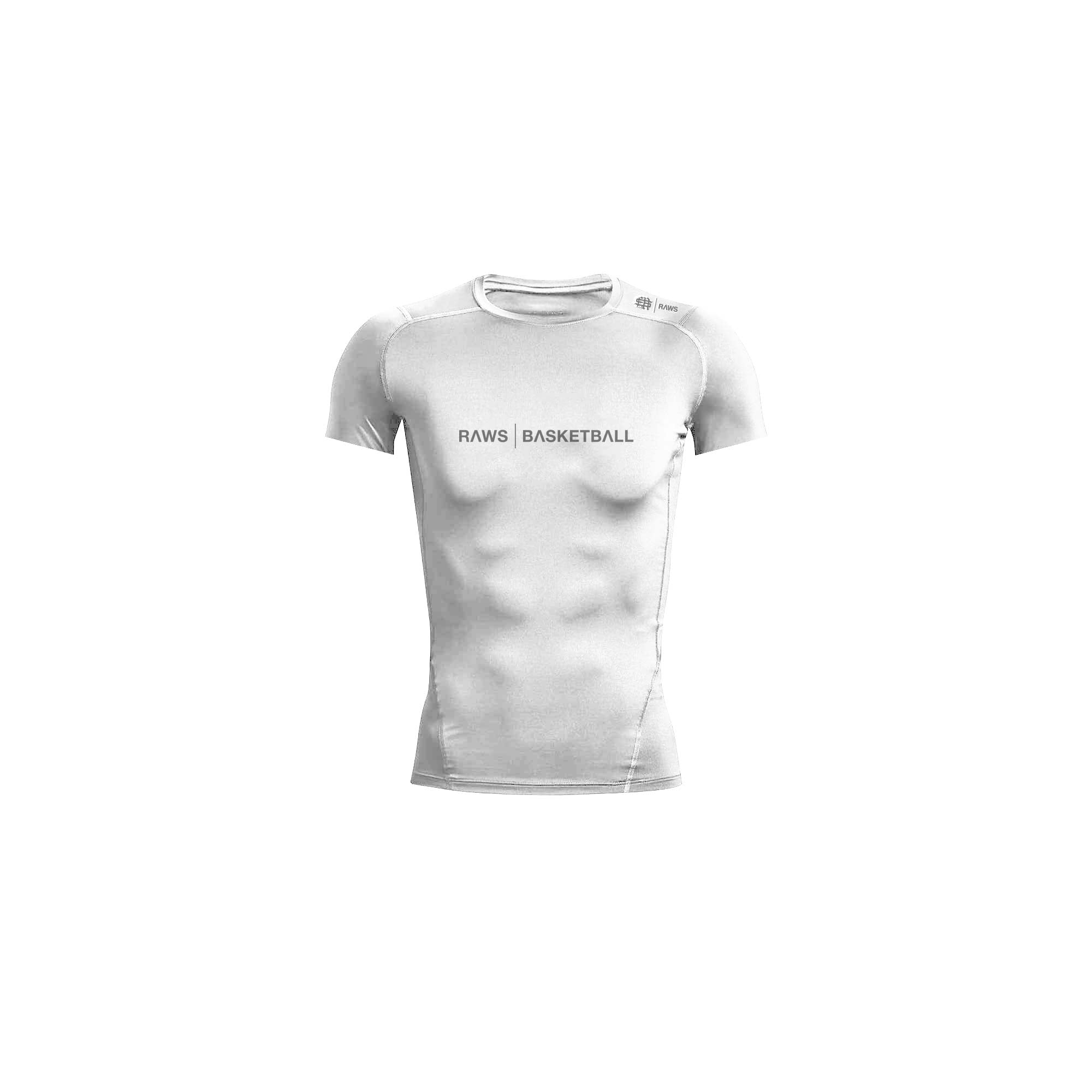 RAWS Men's Basketball Compression T-Shirt - White