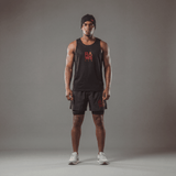RAWS MESH RUNNING VEST : BLACK / RED