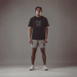 RAWS RUNNING T-SHIRT : BLACK / GREY
