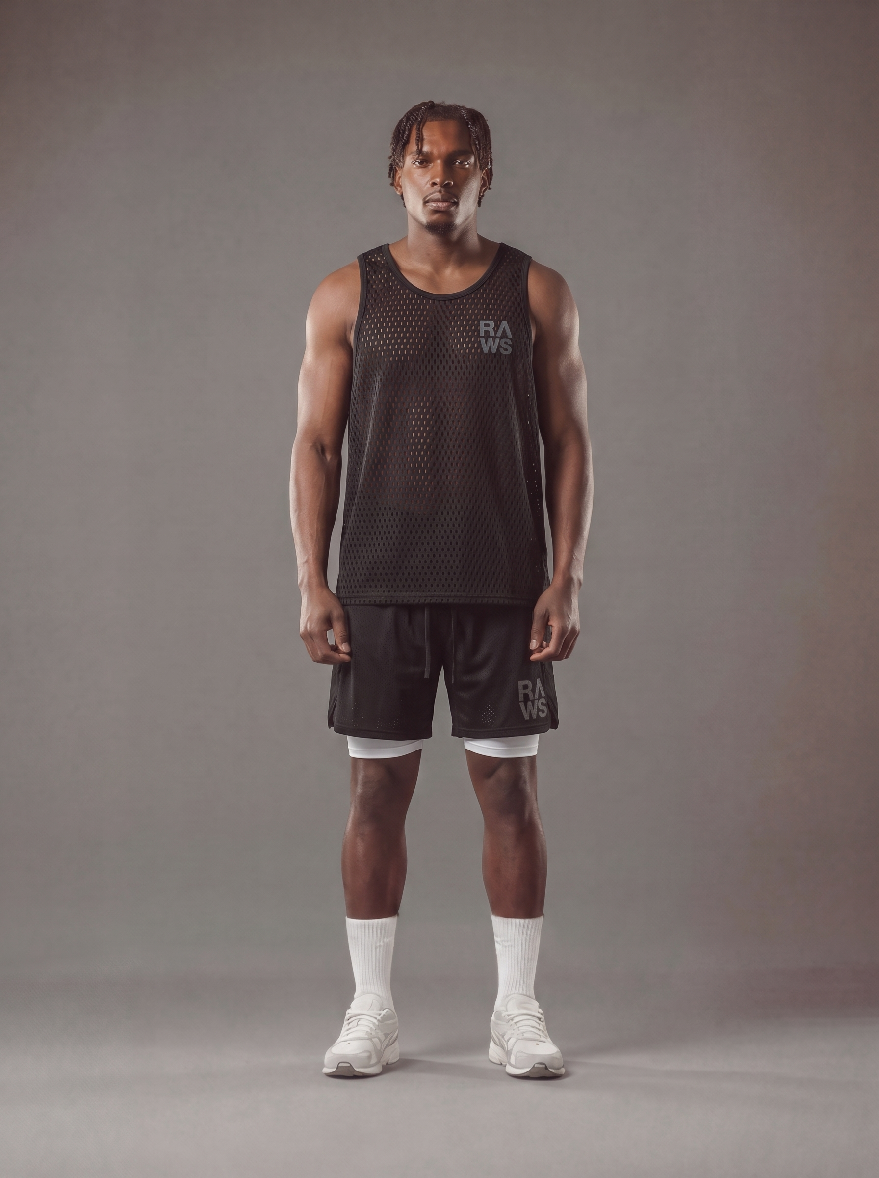 RAWS Men's Mesh Training Tank - Black | High Performance Training