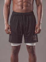 RAWS Men's 2-in-1 Training Shorts - Black | High Performance Training