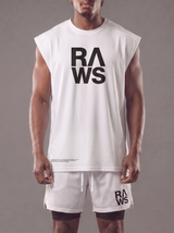 RAWS Men's Training Muscle Tank - White | High Performance Training