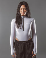 RAWS Womens Zip Bodysuit : Grey