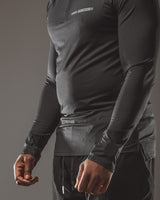 1/4 Zip Active Training Longsleeve : Negro RAWS : [PERFORMANCE]