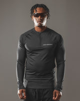 1/4 Zip Active Training Longsleeve : Negro RAWS : [PERFORMANCE]